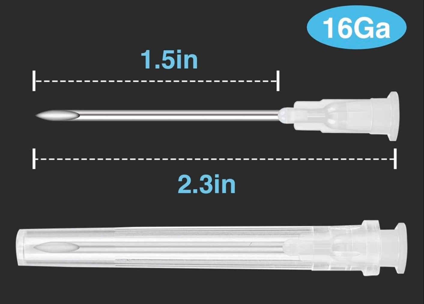 1pc Sterile 16 Ga 1.5" Luer Lock Needle